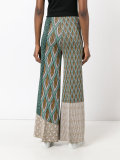 printed panel palazzo pants 