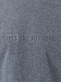 'Kiss the Future' embossed top
