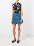 flower power neck tie blouse