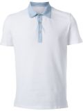 contrast collar polo shirt