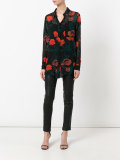 floral embroidered shirt