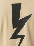 lightning cuffed T-shirt