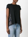 eyelet back T-shirt