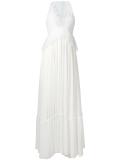 halterneck lace detail dress