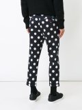 polka dot cropped trousers