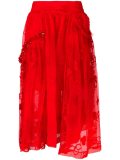 high-rise lace full skirt