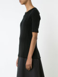 ribbed lace-back T-shirt
