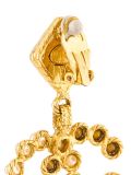 CC logo pearl clip-on earrings