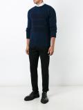 tonal block print sweater