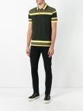 Cuban-fit paneled polo shirt