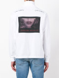 turtle neck printed sweatshirt