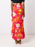 silk printed skirt