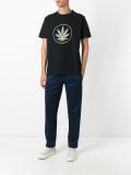 leaf print T-shirt