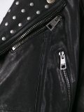 cropped studded biker jacket