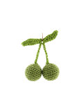 crochet cherry earring