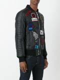 badge appliqués bomber jacket
