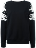 lace appliqué sweatshirt