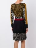 multi print pleated dress