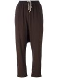 drawstring drop-crotch tapered trousers