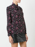 star print lavaliere blouse