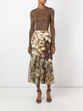 floral print bias skirt 