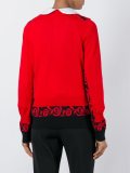 rose print detail jumper