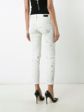 star print skinny trousers