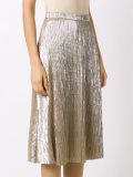 metallic midi skirt