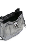 fringed bucket shoulder bag 