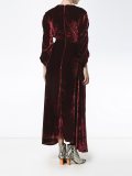 'Rebecca'垂褶丝绒连衣裙
