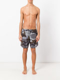 camouflage pattern swim shorts