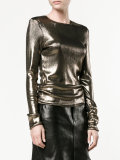 ribbed lamé jumper
