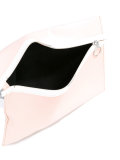 logo print zip clutch