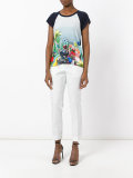 bird print T-shirt