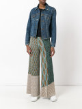 printed panel palazzo pants 
