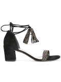studded tassel sandals