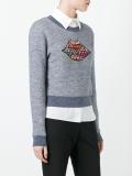 bisous applique sweatshirt