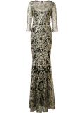 brocade long dress