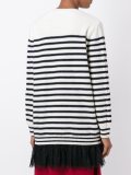 lace hem striped sweater