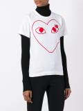 heart print T-shirt