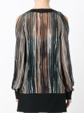 slit shoulders shift blouse