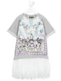 circus print sweatshirt dress