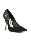 embroidered rose pumps