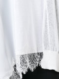 asymmetric lace hem T-shirt