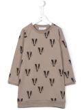 badger print sweater dress