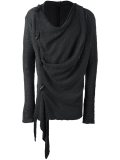 draped asymmetric sweatshirt