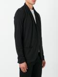 draped collar cardigan