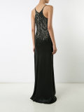 embellished v-neck gown 