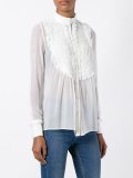pleated bib shirt
