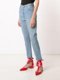 high-rise cropped 'Destruction' jeans